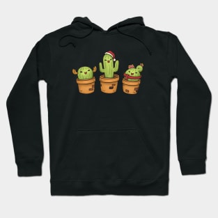 Cute and Happy Christmas Cactus Hoodie